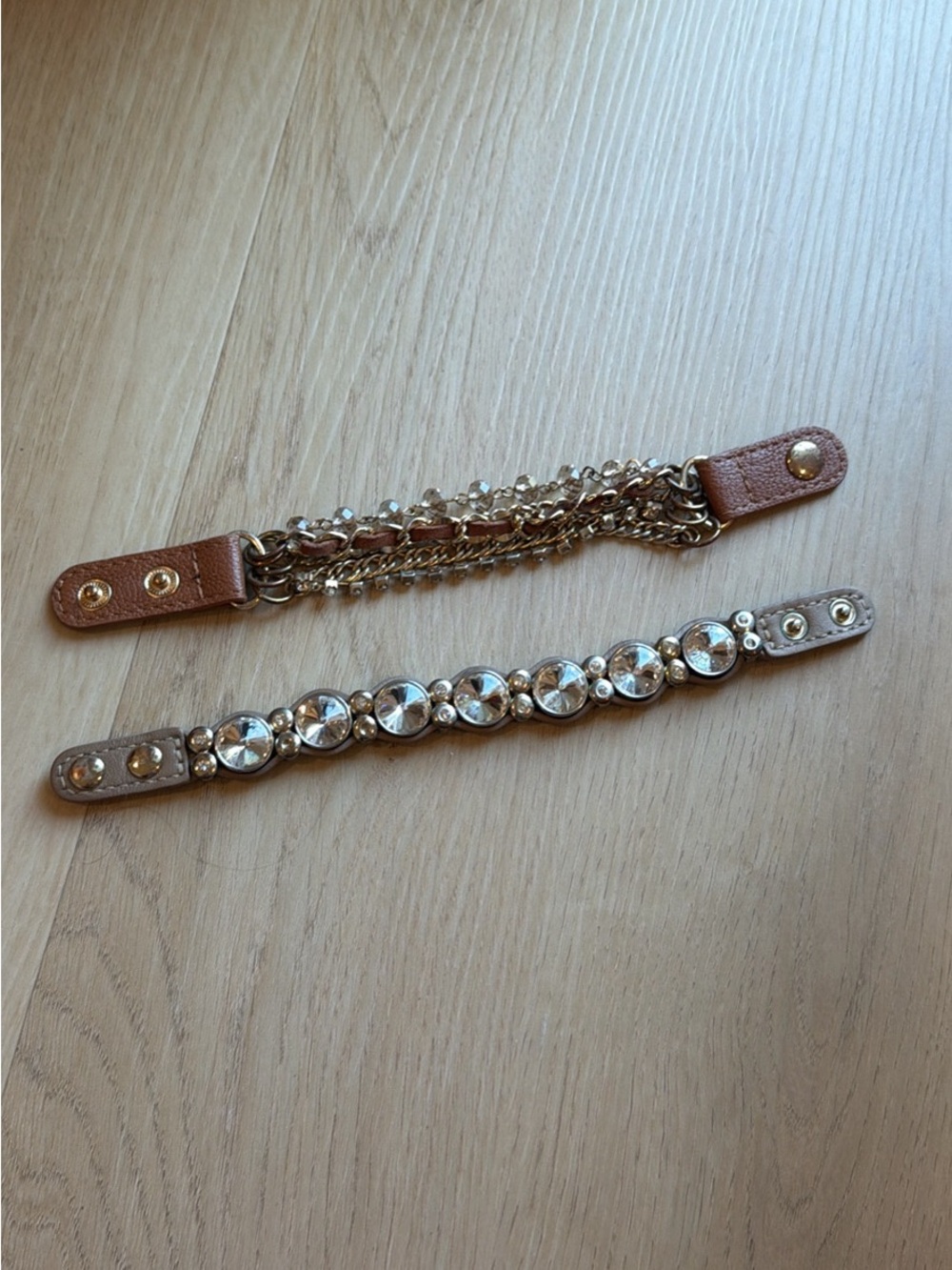White House Black Market Brown and Champagne Bracelet Duo